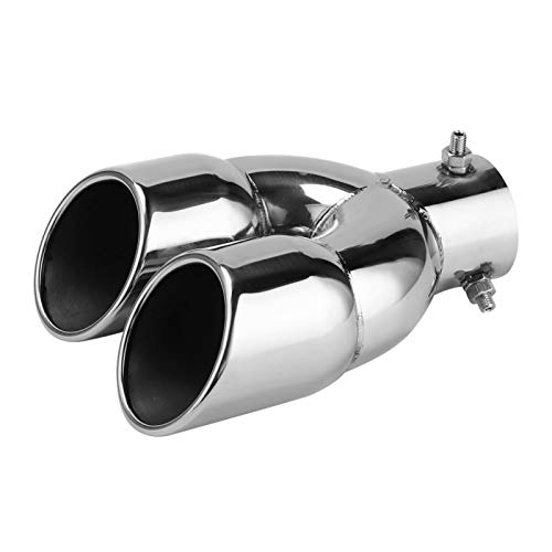 Tubos de escape dobles, tubo de escape de doble salida, tubos de escape dobles de escape para automóvil Puntas de silenciador de acero inoxidable 63‑76‑220
