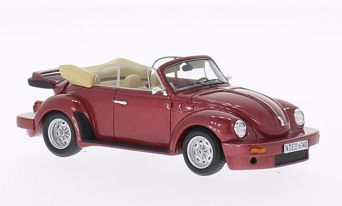 VW escarabajo Descapotable Schult, metálico-rojo, Modelo de Auto, modello completo, Neo 1:43