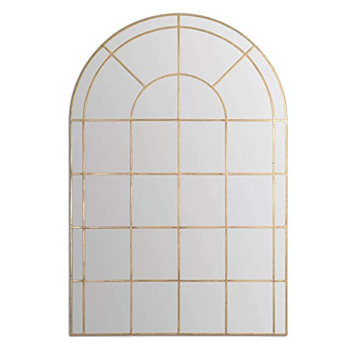 Z-jingzi Espejo de Pared de Longitud Completa decoritive, 23 x 51 Pulgadas, Acento Enmarcado en la Ventana del Arco, Espejo Colgante de Madera de Estilo Vintage,decoración de la Sala de Estar