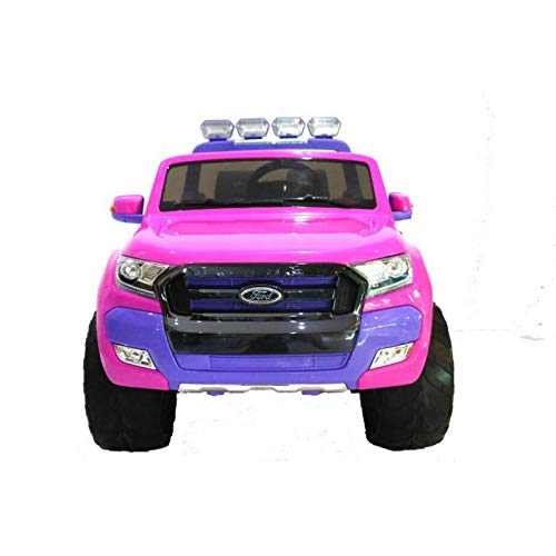 ATAA Ford Ranger 4x4 MP4 Luxury - Rosa - Coche eléctrico para niños de Dos plazas con Pantalla LCD, con Control Remoto 2.4Ghz, con Dos plazas y Asientos en Piel
