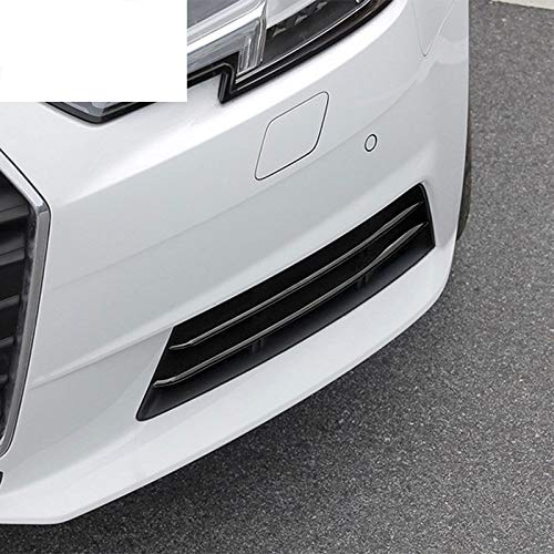 Car Styling niebla Fit for Audi A4 B9 las luces delanteras cubiertas de rejilla de listones luces vinilo decorativo de acero inoxidable de auto partes accesorios for autos Rejilla de Faros antiniebla