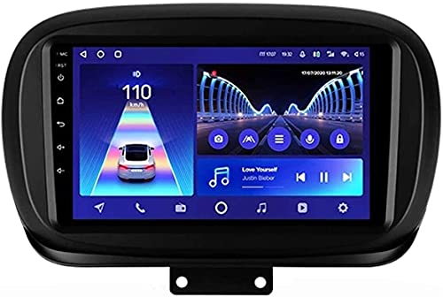 Compatible Para Fiat 500X 2014-2020 Android 10.0 SAT NAV FM Radio Receptor Doble Din Auto Audio Player Coche Estéreo 2.5D HD Pantalla Táctil Monitor LCD Monitor GPS Navegación,8 core 4G+WiFi 2+32GB