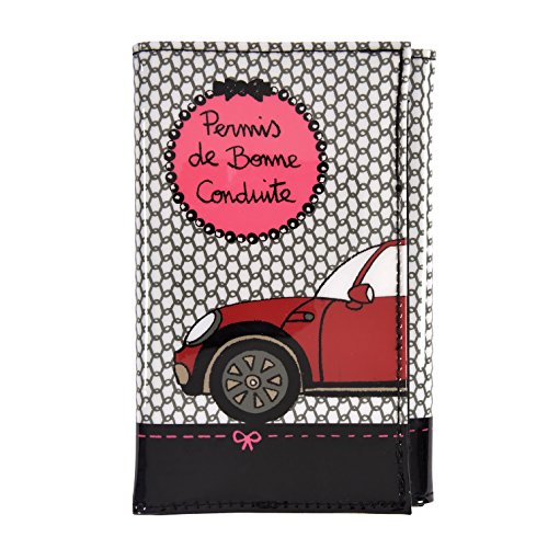 Derrière la porte - Portapapeles para coche - Colores negro y rosa