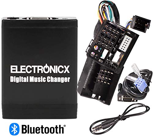 Electronicx Elec-M06-REN12-BT Adaptateur de Musique Digital USB, SD, AUX, Bluetooth Kit Mains Libres para Renault 12 Pin