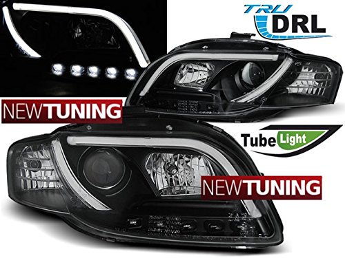 Faros delanteros de Audi A4 B7 11.04-03.08 negro TRU DRL