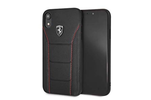 Ferrari Heritage Collection - Funda de piel para iPhone XR, color negro
