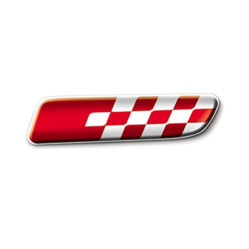 Fiat Genuine 500 | 500 C - Insignia de molduras para decoración lateral (2 unidades), color rojo