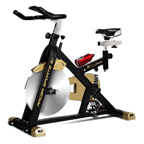 Fitness House Racer Sports Gold Bicicleta de Ciclismo Indoor, Adultos Unisex, Negro/Dorado, Talla Única