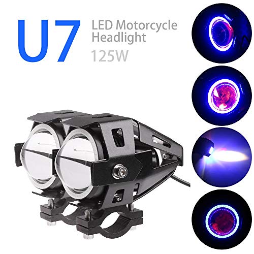 HANEU 2pcs U7 CREE Auto Moto faros LED Cree Niebla U7 LED delantero Spot Light DRL PLEINS FEUX conducción luz de día círculo