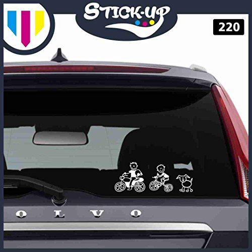 Kit de 3 pegatinas Family Stickers – Los originales adhesivos Familia On Board – Family Stickers para cristal de coche | Fiat Panda 500 500L 500X