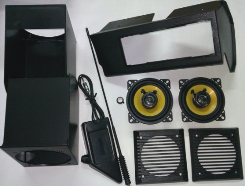 Kit de altavoces, antena de soporte y porta radio para Fiat Panda antiguo, modelos anteriores a 2002