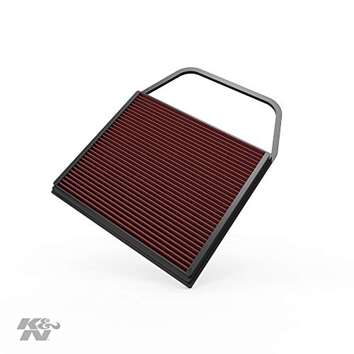 K&N 33-2367 Filtro de Aire Coche, Lavable y Reutilizable, Negro/Rojo