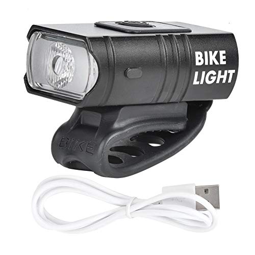 Linterna LED para bicicleta, T6 360 ° ajustable, impermeable, recargable por USB, juego de luces para bicicleta, luces delanteras súper brillantes para bicicleta, faro para bicicleta con un solo chip