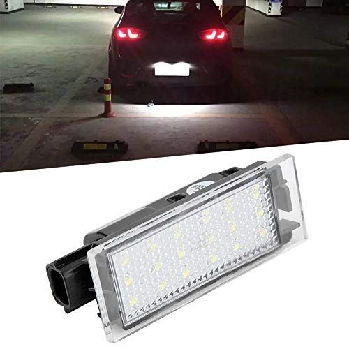 Luz de matrícula 2 piezas 18 LED lámpara de iluminación de matrícula para Renault Twingo Clio Megane Lagane
