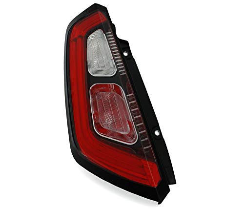 Luz trasera izquierda compatible con Fiat Punto Evo 2009 2010 2011 2012 2013 2014 - VT292L lado del conductor luces traseras traseras montaje de luz trasera negro