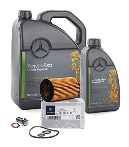 Mercedes-Benz Aceite Original 5W30 MB 229.51 6 Liter + Filtro Aceite Original 6511800109
