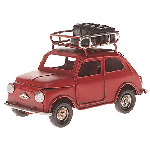 Pamer-Toys Maqueta de coche de chapa, estilo retro vintage, italiano, color rojo