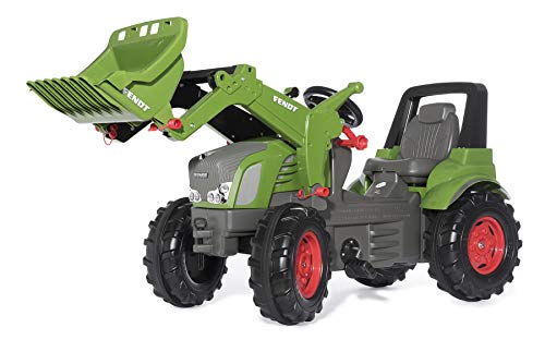 Rolly Toys-Tractor rollyFarmtrac Premium Fendt Vario 939 con Cargador Frontal rollyTrac (vehículo a Pedales para niños a Partir de 3 años, con neumáticos silenciosos) 710263, Color Verde/Gris