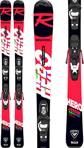 Rossignol Hero Jr 100-130 X Kid 4 G Esquís con fijación, Niños, Negro/Rojo, 100 cm