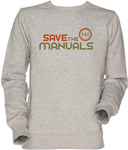 Vendax Save The Manuals Unisexo Hombre Mujer Sudadera Jersey Gris Men's Women's Jumper Sweatshirt Grey