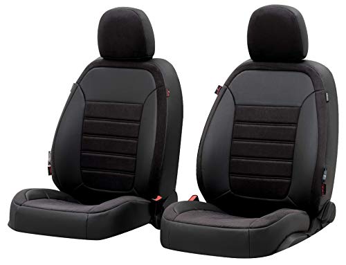 WALSER Funde de asiento Bari compatible con Ford GRAND C-MAX DXA/CB7 año 12/2010-Hoy, 2 fundas de un solo asiento para asientos normales Trend/Titanium