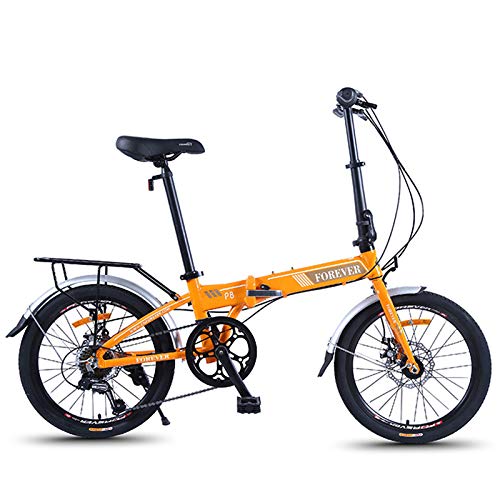 WXPE Bicicleta Plegable 20 Pulgadas de 7 velocidades Bici Plegable Folding Bike,Bicicleta Plegable Unisex Ruedas, Folding Bicicleta Plegable Cuadro Aluminio Ruedas