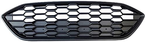 Zaaqio Parrilla de Estiramiento Facial Superior, Rejilla de Parachoques Delantero de Carreras para Ford Focus Mk4 St-Line 2019 2020, Negro Brillante
