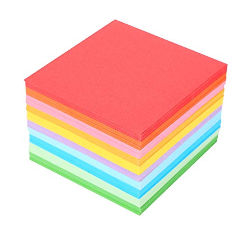 520 piezas de papel de origami, 10 colores vivos, papel de origami de doble cara, 7 x 7 cm, hojas para manualidades con grúa, papel cuadrado plegable para niños, proyectos de manualidades y manualidad