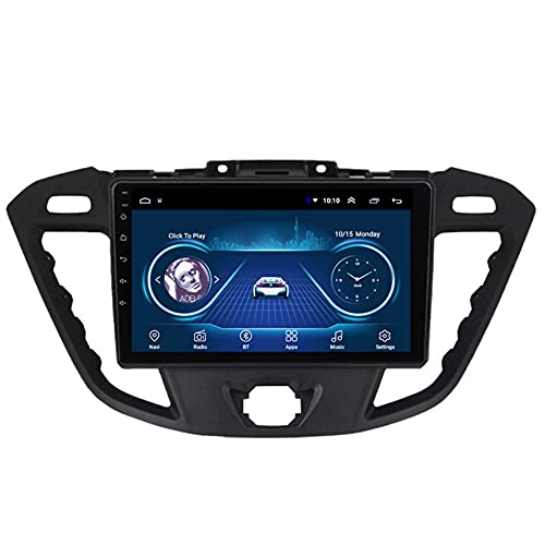 Android 10.0 8 Core Car Stereo Radio de navegación por satélite FM Am Autoradio 2.5D Pantalla táctil para Ford Transit 2013-2018 Navegador GPS Bluetooth WiFi GPS USB SD Player(Color:WiFi 1G+16G)