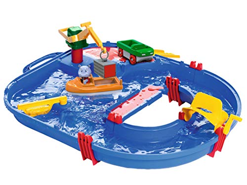 AquaPlay Start Set Circuito de Juego acuático 21 Piezas con Barco portacontenedores, vehículo Anfibio, Figura HIPO, Multicolor (8700001501)