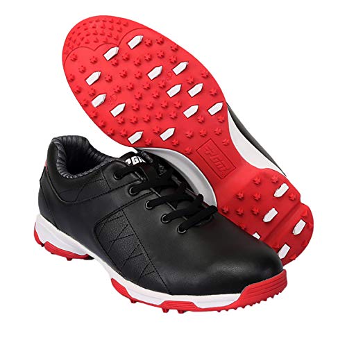 Calzado de golf impermeable para hombre,Zapatillas de golf ligeras y cómodas, cordones de entrenamiento de golf antideslizantes y resistentes al desgaste puntas antideslizantes,Zapatos de golf de cl
