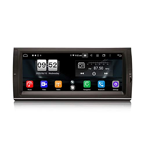 Car Navigator Android 10.0 Car Stereo para BMW 5 Series E53 Reproductor Multimedia 10.25 Pulgadas Soporte GPS Sat Nav Carplay Android Auto Bluetooth A2DP WiFi 4G Dab + RDS Mirror Link TPMS SWC 4GB RA