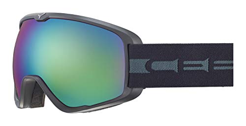 Cébé Artic M Gafas de Ski Matt Adultos Unisex Medium, Mattet Black Grey/Brown Flash Blue Cat.3, Large