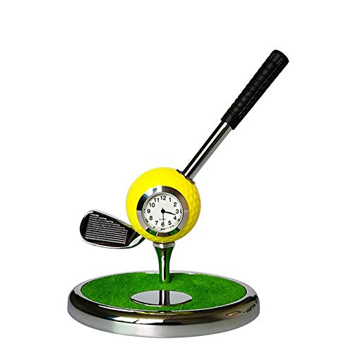 Conveniente Soporte para la decoración de Escritorio de Oficina (NO.7 Hierros) Bolígrafo de Metal Creativo Club de Golf Bolígrafo Juego de Golf Pluma multifunción Durable