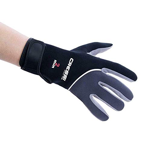 Cressi Tropical Gloves Guantes de Neopreno y Amara de Buceo Adulto 2 mm, Unisex, Negro, L