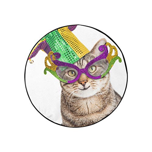 Cubiertas para llantas para remolques Foto divertida de un gato feliz con máscara de carnaval Cubiertas para llantas Cubiertas para llantas a prueba de polvo portátiles de moda para Jeep Trailer Rv S