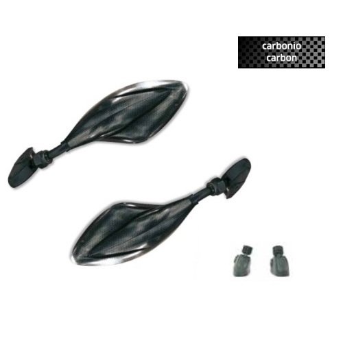 Espejos de Carena para Moto Carbon Lock Par Retrovisor Far para Yamaha FZR 600 1989 – 1990