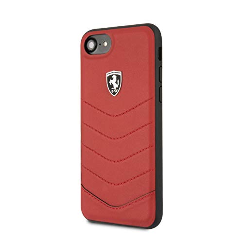 Ferrari FEHQUHCI8RE - Funda de Piel para iPhone 7/8, Color Rojo