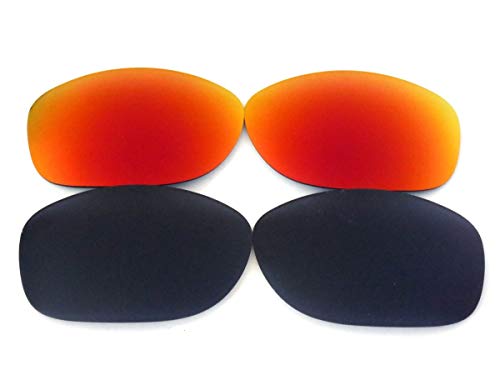 Galaxy lentes de repuesto para Oakley Pit Bull negro y rojo Color Polarizados 2 Pares,GRATIS S & H - negro y rojo