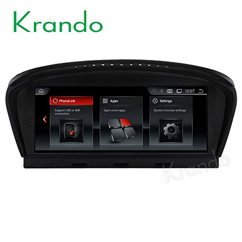 Krando - Radio de coche Android 9.0 de 8,8 pulgadas, DVD con GPS, para BMW 5 Series E60 2005 – 2010 Player