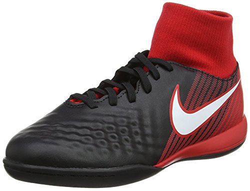 Nike Jr Magistax Onda II DF IC, Botas de fútbol Unisex Adulto, Rojo (Negro/Rojo Universitario/Carmesí Brillante/Blanco 061), 38 EU