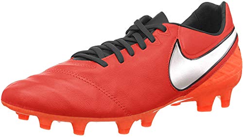 Nike Tiempo Legacy II Fg, Botas de Fútbol Hombre, Naranja / Plateado / Rojo (Lt Crmsn / Mtllc Slvr-Ttl Crmsn), 40