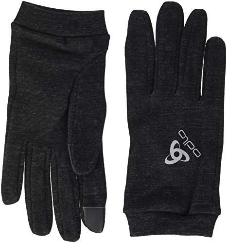 Odlo Gloves Natural+ Warm Guantes, Unisex Adulto, Negro, Small