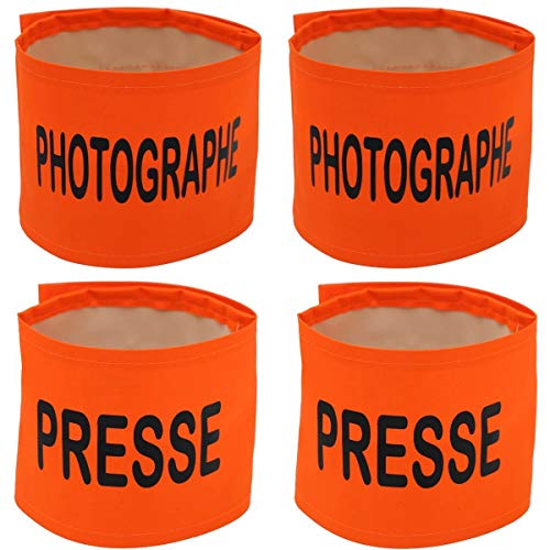 PatUTATIS – Juego de 4 brazaletes fotografia y prensa naranja neón naranja L - XL