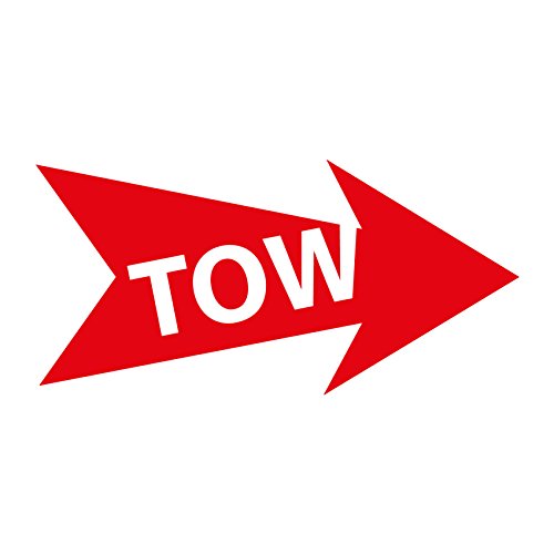 Pegatina "Tow" flecha para gancho circuito con letras (Rojo)