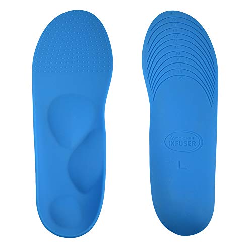 Plantillas de gel de silicona para zapatos con iones negativos y soporte energético infrarrojo, gel Comfort (US 5-12 / EU 35-46)