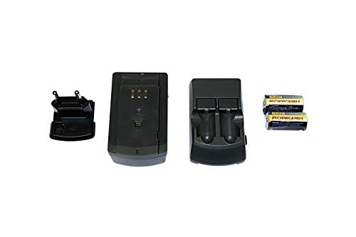 PowerSmart - Cargador para Fuji FinePix S1 Pro, S2 Pro, S2 Pro SLR, S3 Pro, GA645Wi, GA645Zi, GA645i, GX645Zi, GX680, Instax 500, Mini 10, Super DL Mini, Super DL Mini Zoom (incluye 2 baterías)