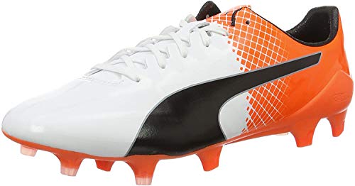 Puma Evospeed SL-s II FG, Zapatillas de Fútbol Hombre, Blanco (Cleat White/Black/Orange Cleat White/Black/Orange), 46.5 EU