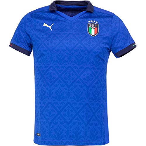 PUMA FIGC Italia Euro Home - Camiseta de fútbol azul/verde XXL