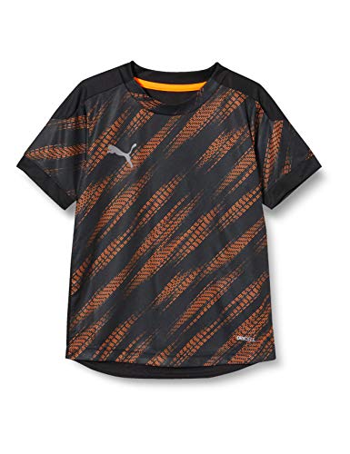 PUMA Ftblnxt Graphic Shirt Jr Camiseta, Unisex niños, Puma Black/Shocking Orange, 164